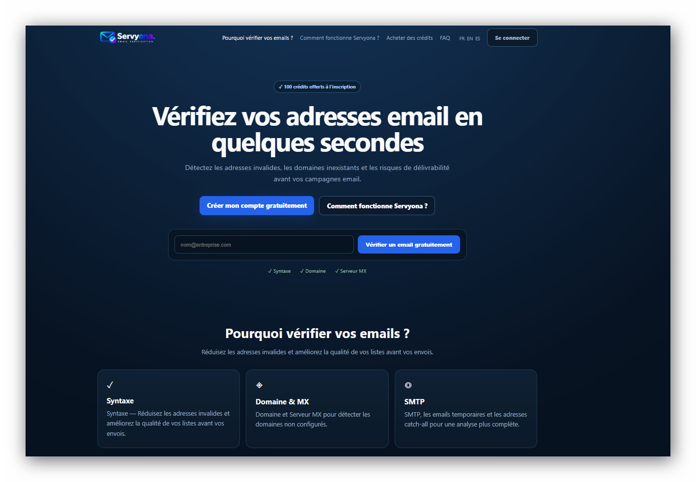 Vérifiez vos adresses email en quelques secondes