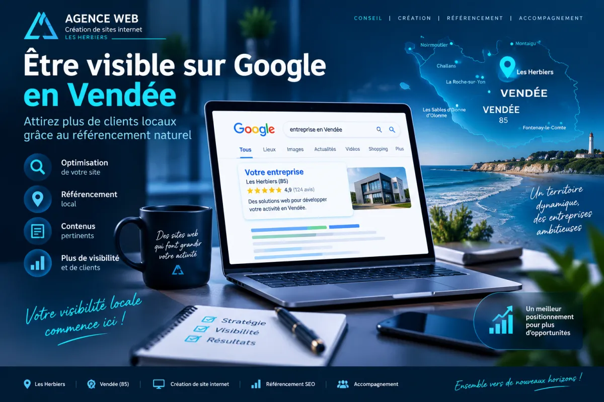 Visibilité Google et référencement d'une entreprise en Vendée