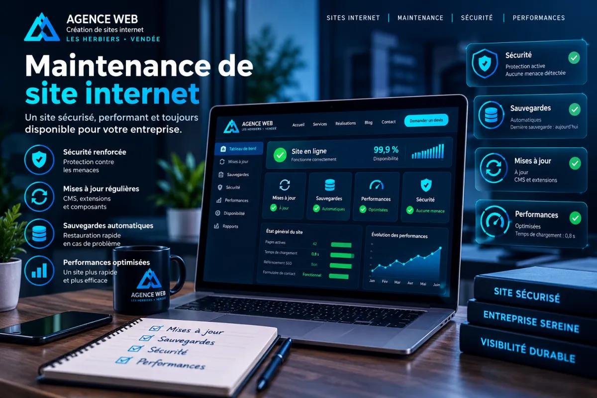 Maintenance d'un site internet professionnel et contrôle de sa sécurité