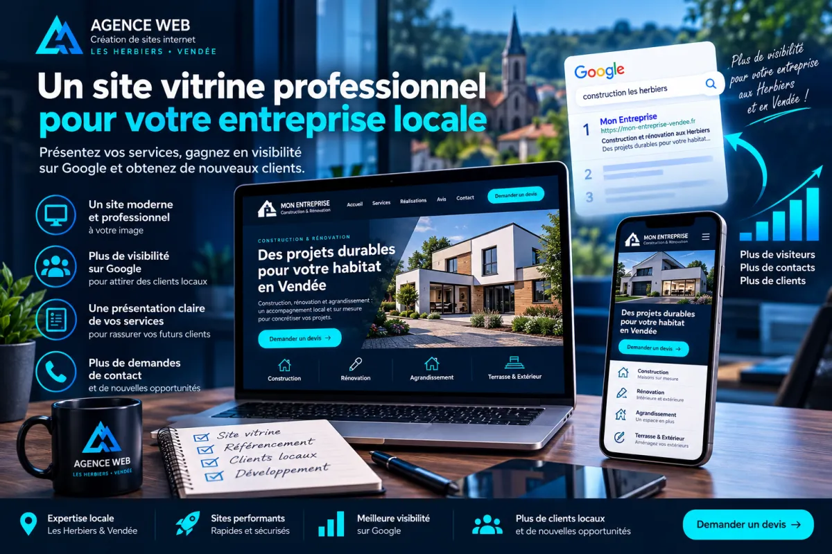Site vitrine professionnel pour une entreprise locale