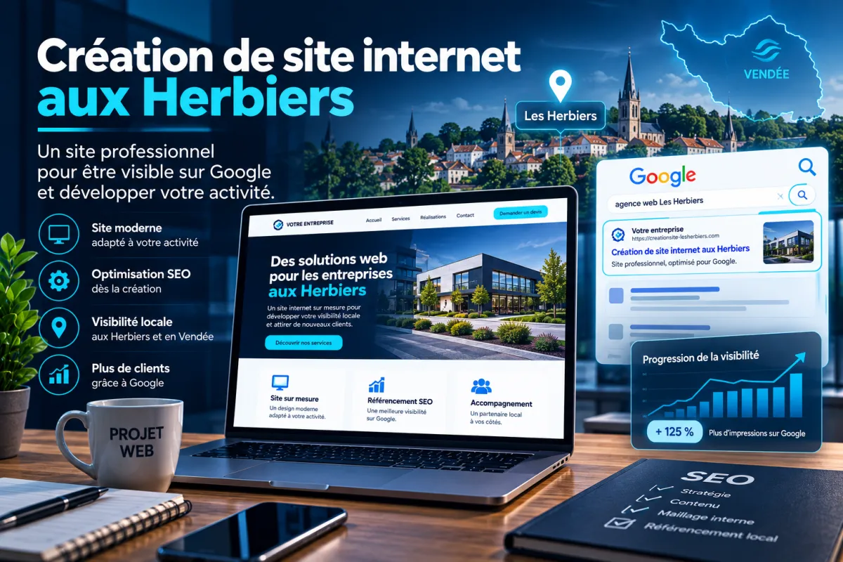 Création de site internet aux Herbiers optimisée pour Google
